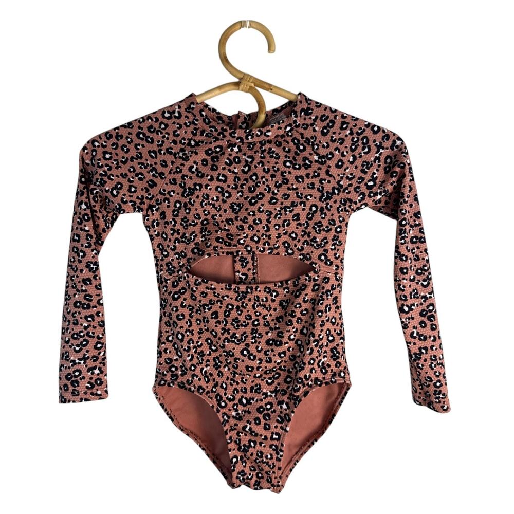 Art Class Girls' Leopard Spots One Piece Rash Guard XS (4/5)
